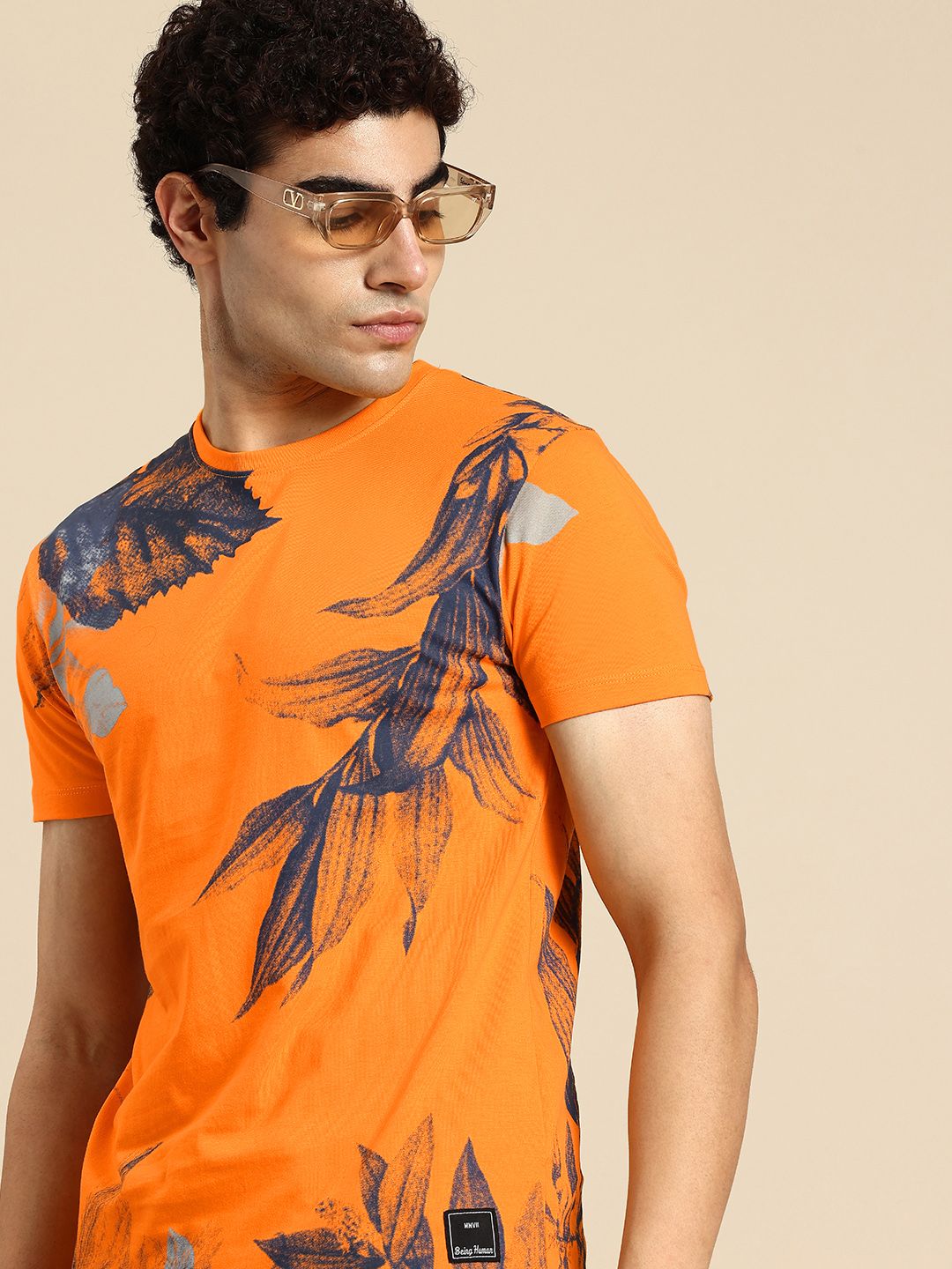 Being Human Graphic Printed Pure Cotton Slim Fit T-shirt
