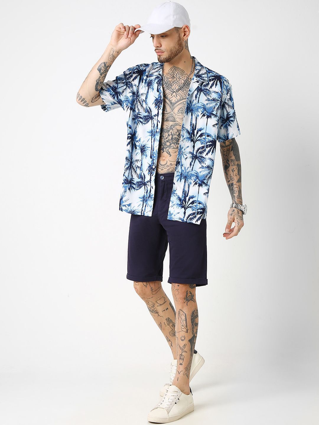 VASTRADO Men Hawaiian Printed Resort Collar Oversized Shirt