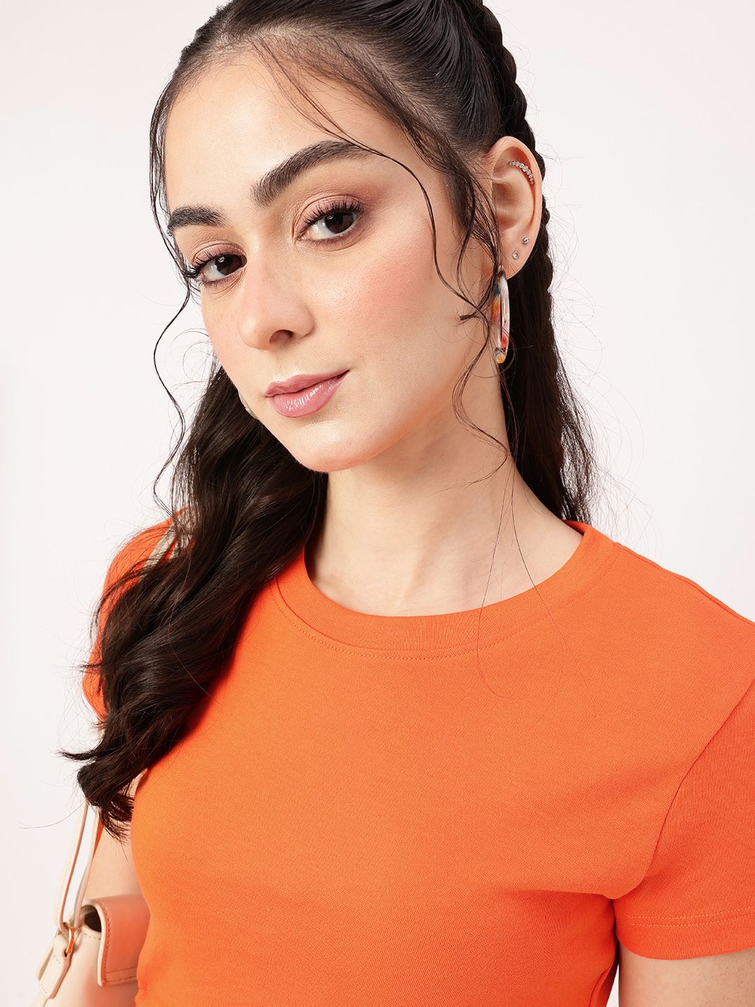DressBerry Sunset Soiree Ruched Cut-Out Crop Top