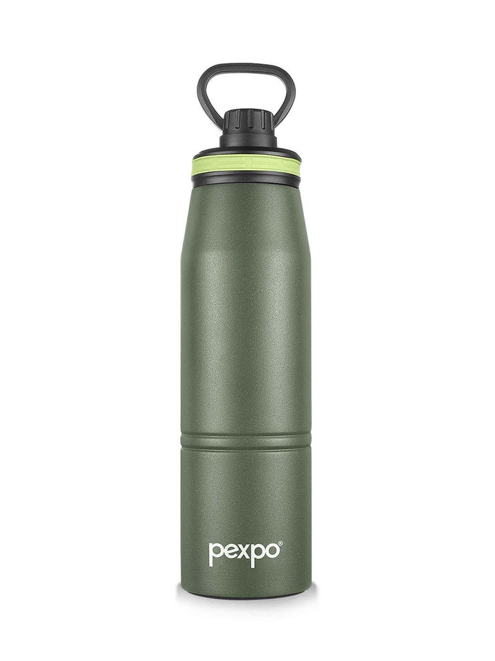 Pexpo Altros Green Double wall Thermosteel Hot and Cold Flask Water Bottle 740ml