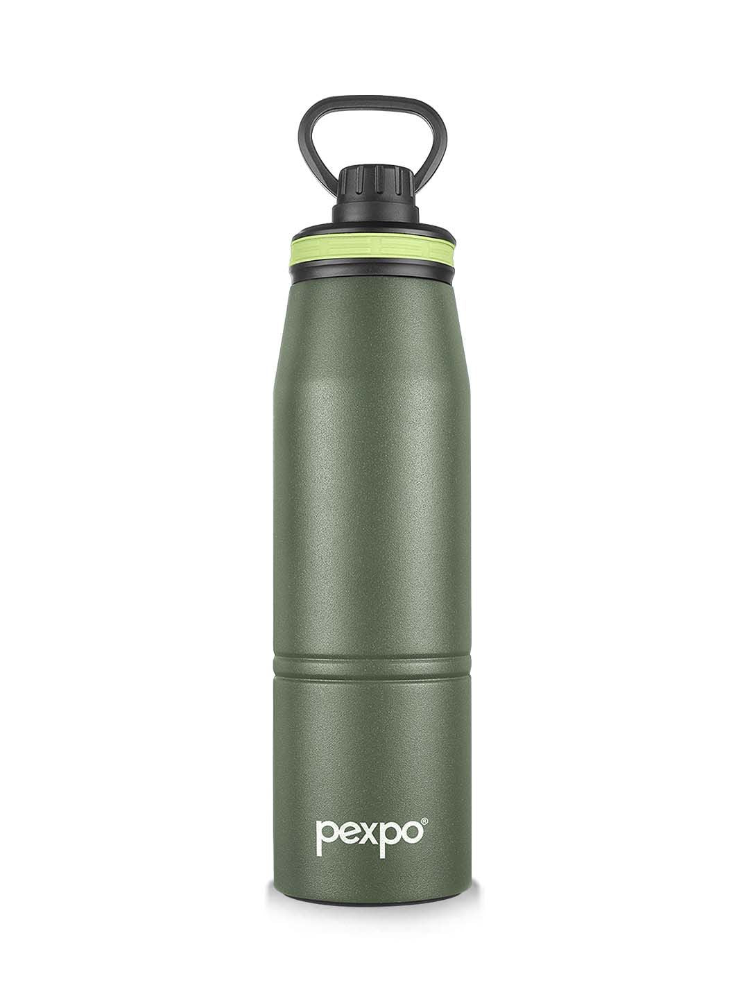 Pexpo Altros Green Double wall Thermosteel Hot and Cold Flask Water Bottle 740ml