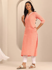 Libas Woven Design straight Kurta