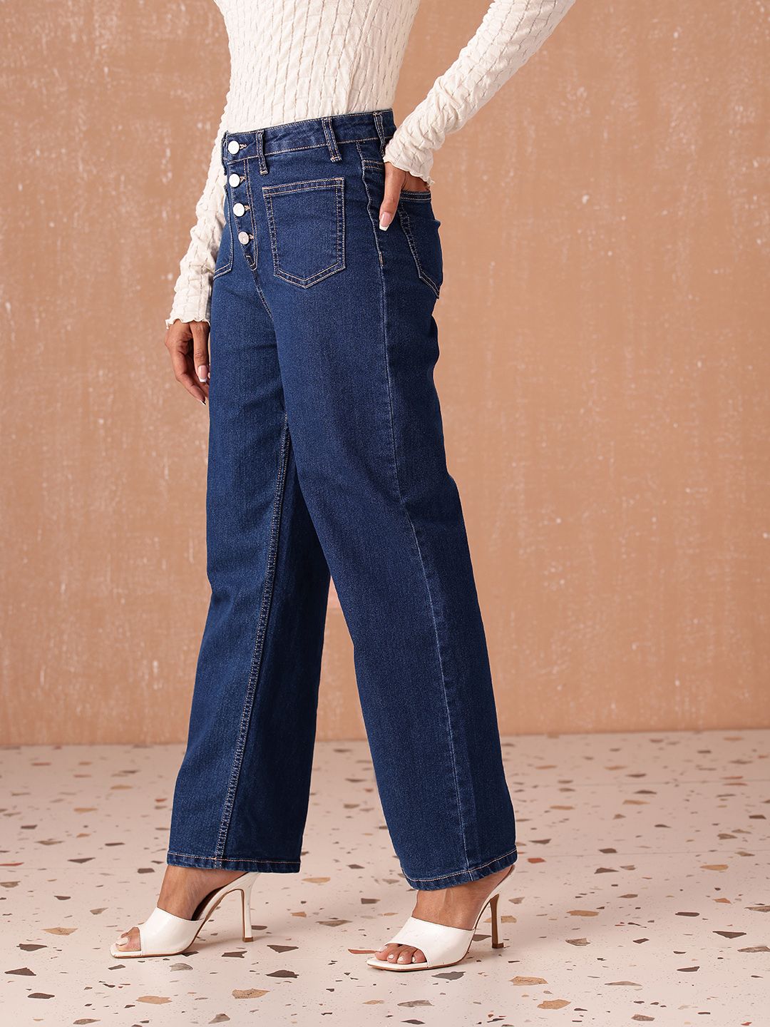 all about you Women Straight Fit High-Rise Stretchable Jeans