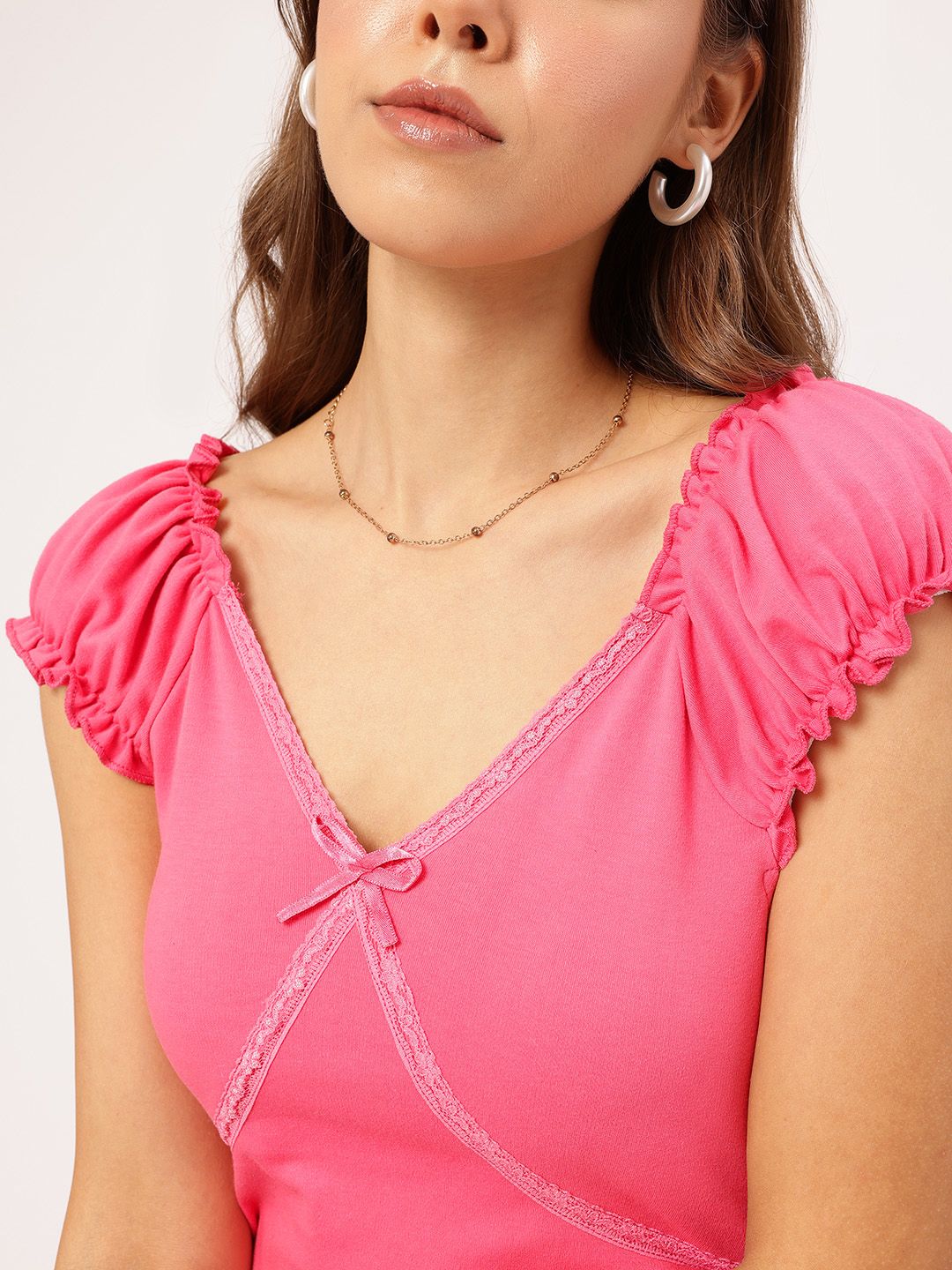 DressBerry Modern Muse Cap-Sleeve Ruched Sheath Mini Dress
