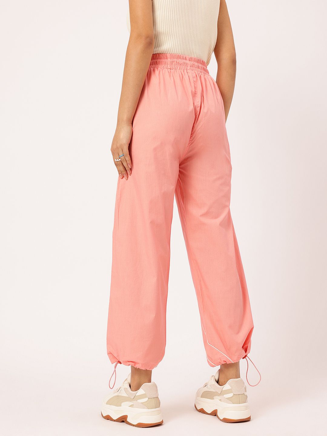 DressBerry Women Relaxed Rebel High-Rise Toggle Hem Joggers