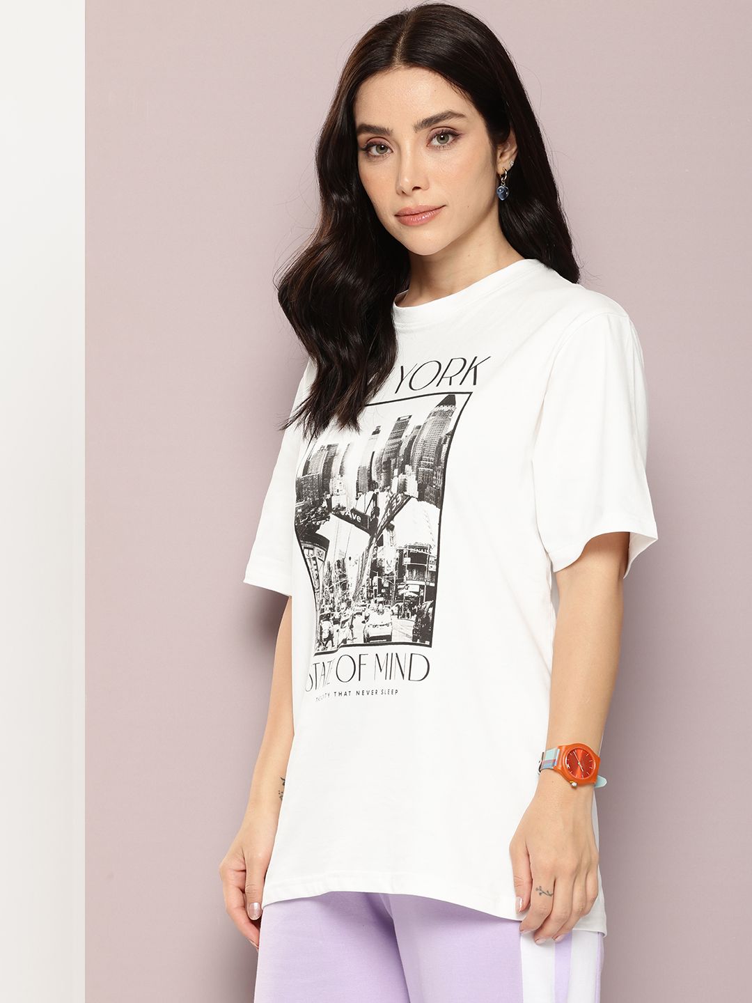 DILLINGER Printed Oversized Pure Cotton T-shirt
