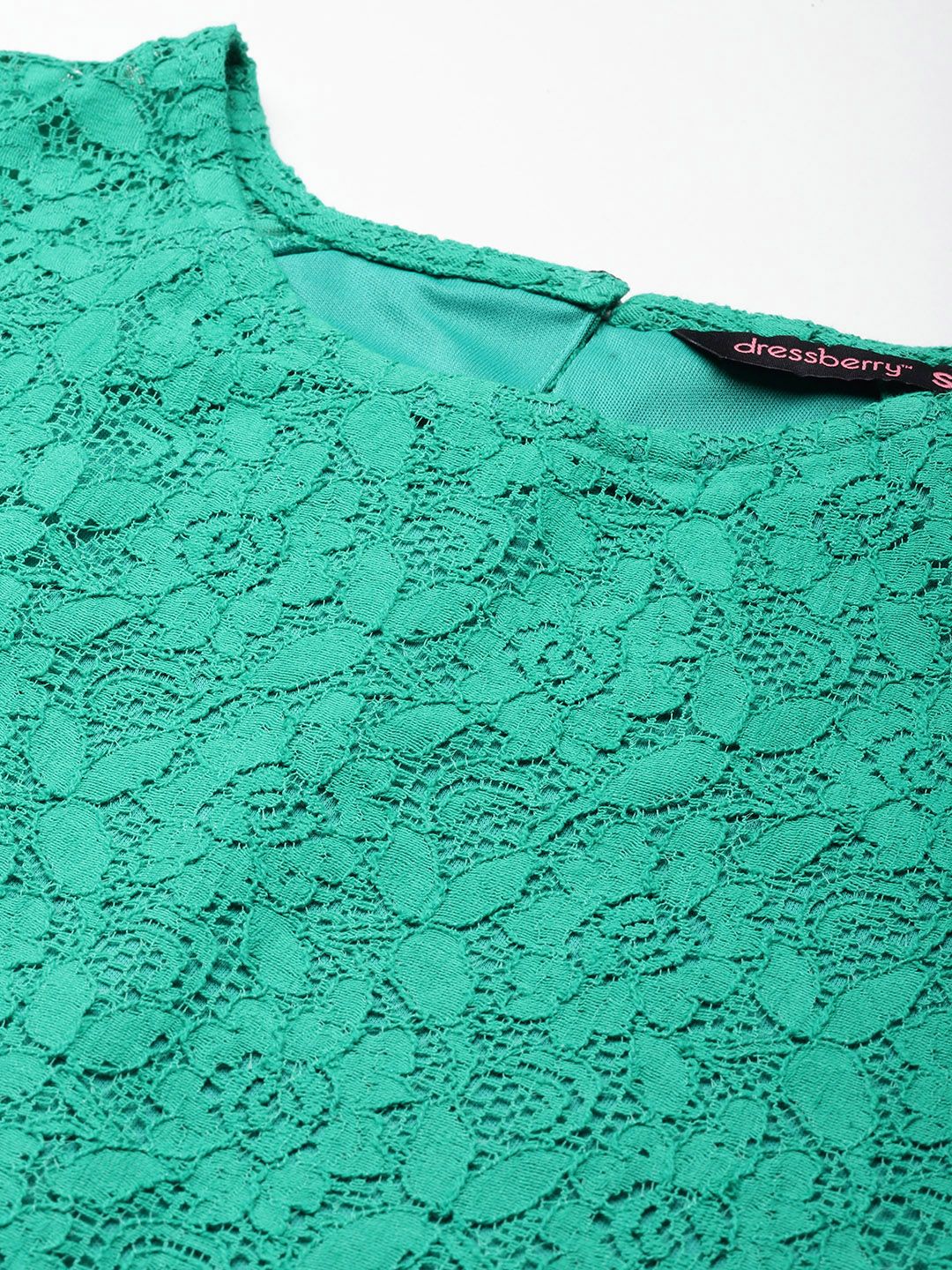 DressBerry Floral Lace Fit & Flare Dress