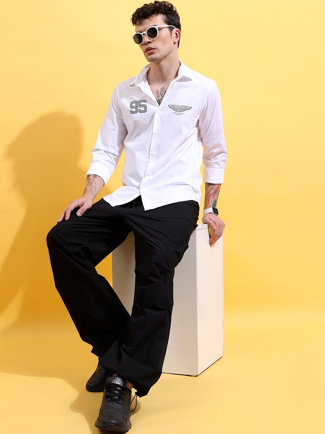 Highlander Men Cotton Parachute Drop Crotch Relax Baggy Fit Carger Jogger Seluar