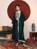 Varanga Women Green Yoke Design Mirror Work Kurta with Trousers &  Dupatta