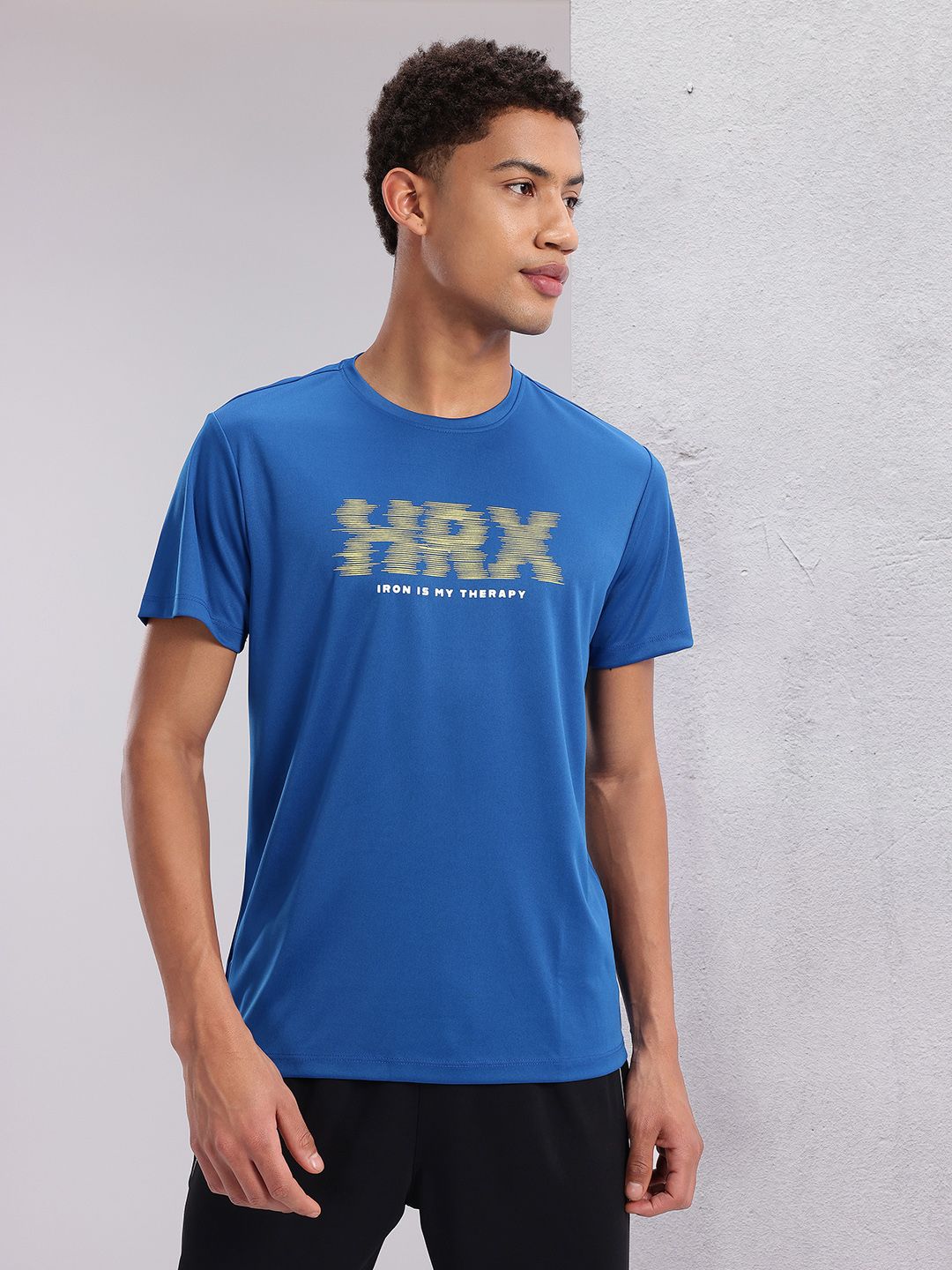 HRX by Hrithik Roshan Couple Collection Brand Logo Printed Rapid-Dry Training T-shirt