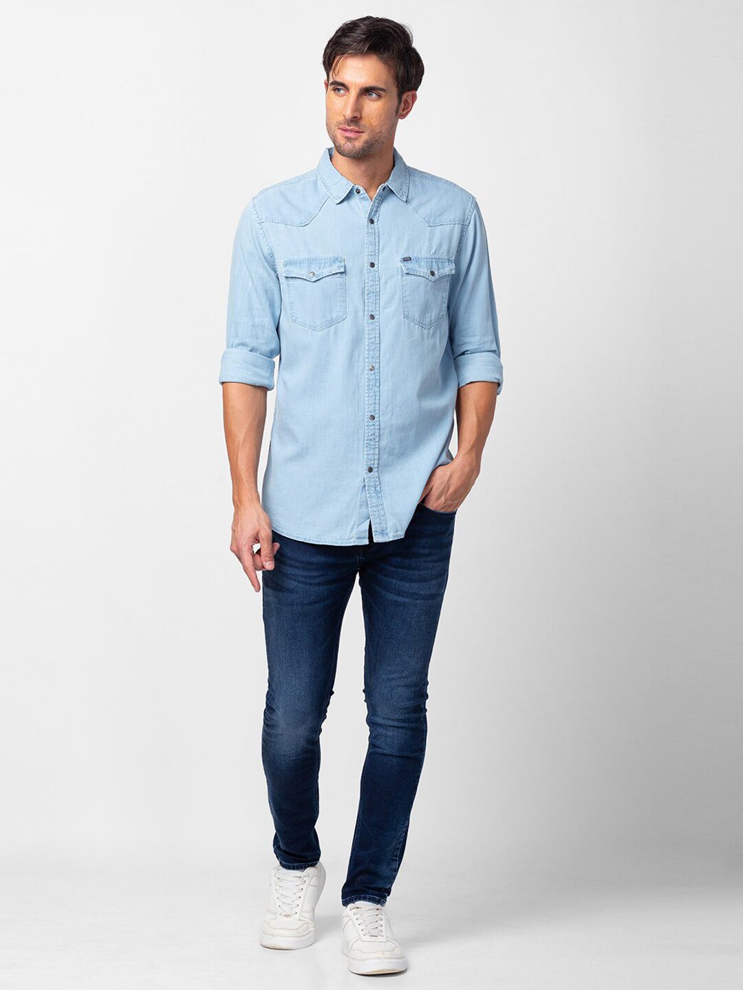 SPYKAR Men Slim Fit Casual Shirt