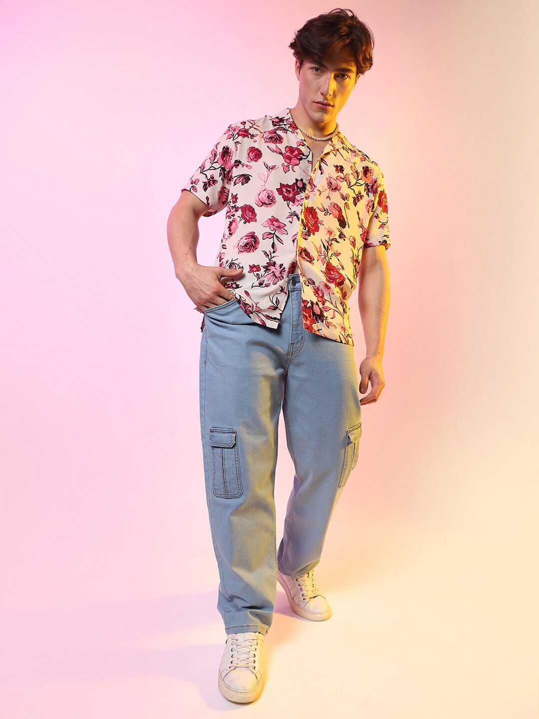 Campus Sutra Spread Collar Short Sleeves Floral Classic Printed Casual Shirt