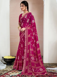 KALINI Abstract Printed Pure Chiffon Saree
