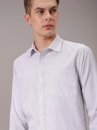 The Indian Garage Co. X Luxe Men Spread Collar Micro Ditsy Printed Slim Fit Formal Shirt