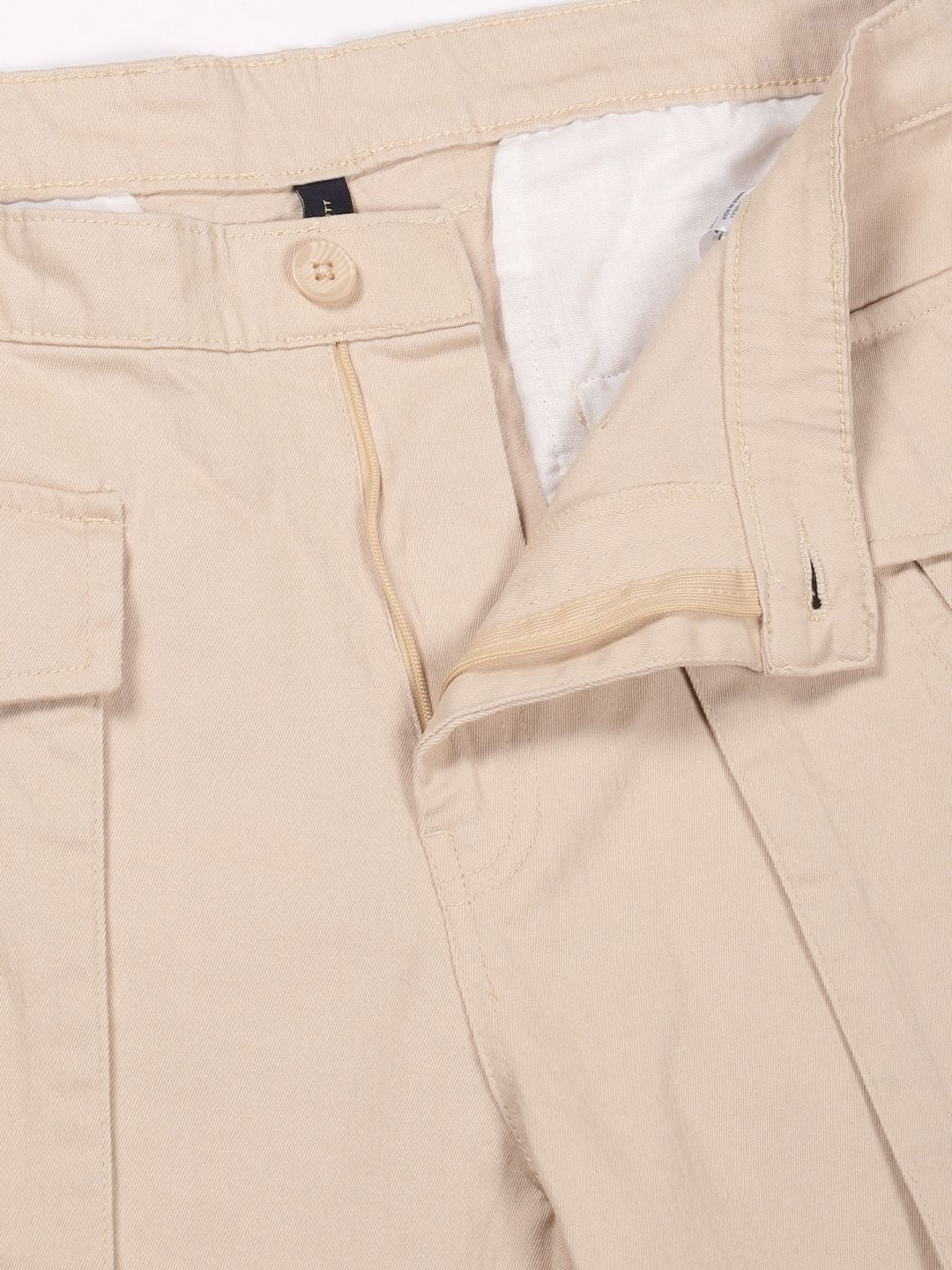 Thomas Scott Men Regular Fit Smart Mid-Rise Cargos CottonTrousers