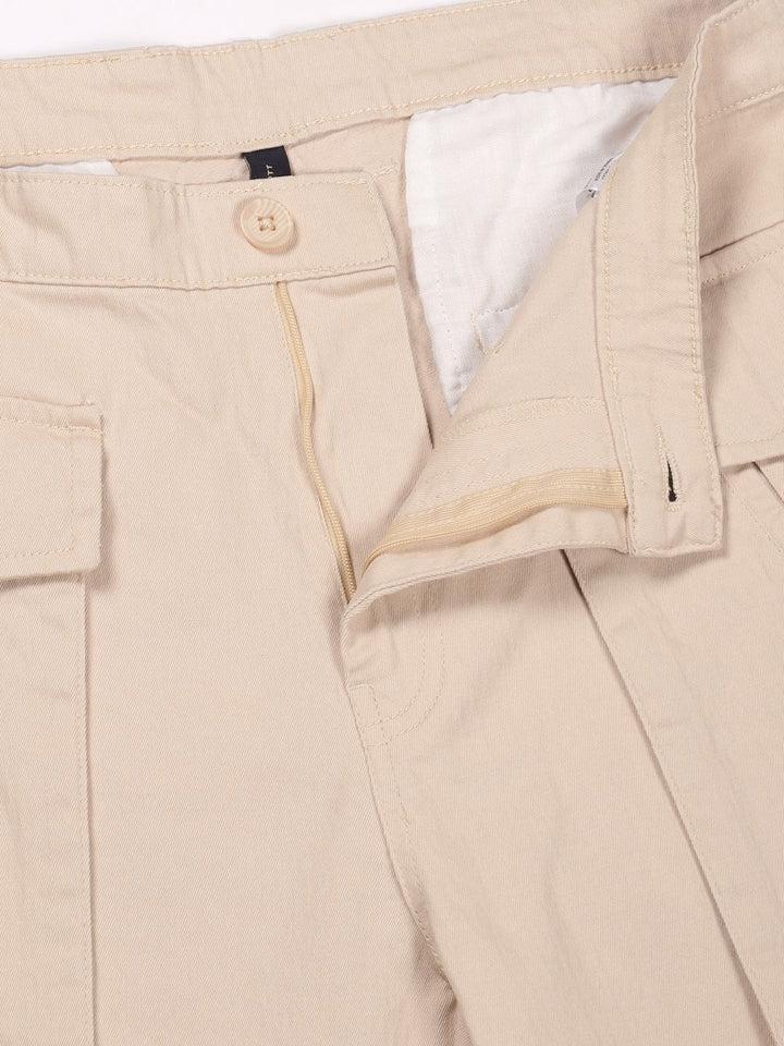 Thomas Scott Men Regular Fit Smart Mid-Rise Cargos CottonTrousers