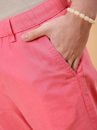 The Indian Garage Co Men Mid-Rise Loose Fit Cotton Trousers