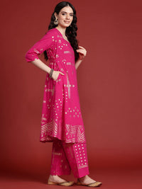 Anouk Printed Regular Gotta Patti Pure Cotton Kurta with Palazzos & Dupatta