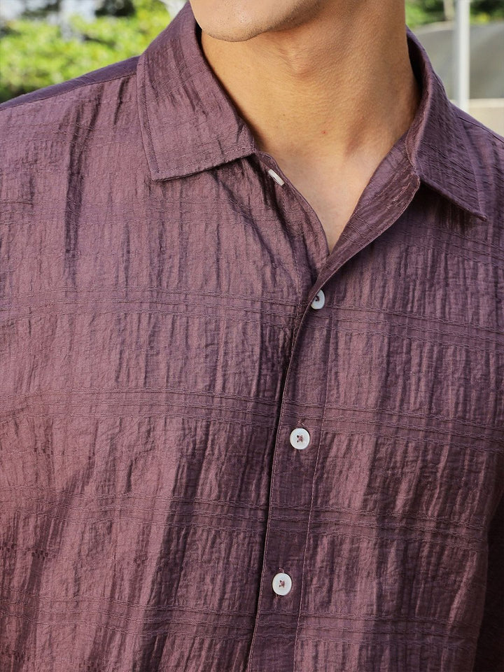 Thomas Scott Men Smart Slim Fit Horizontal Stripes Opaque Casual Shirt