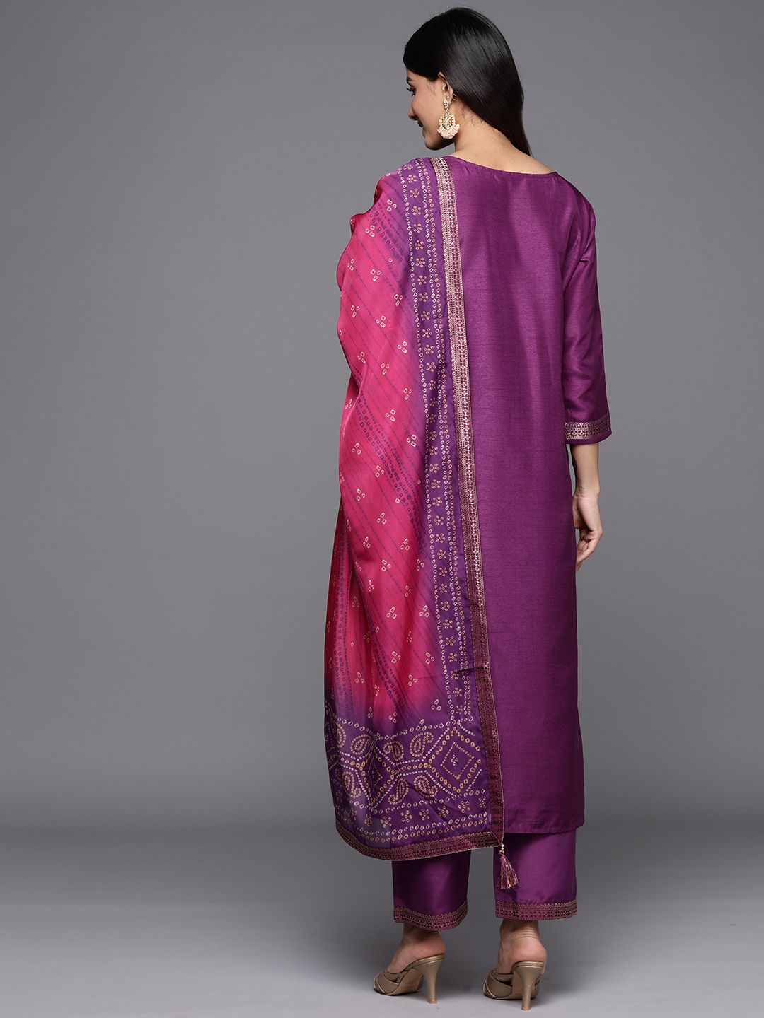 Kurta Bunga Libas dengan Seluar & Dengan Dupatta
