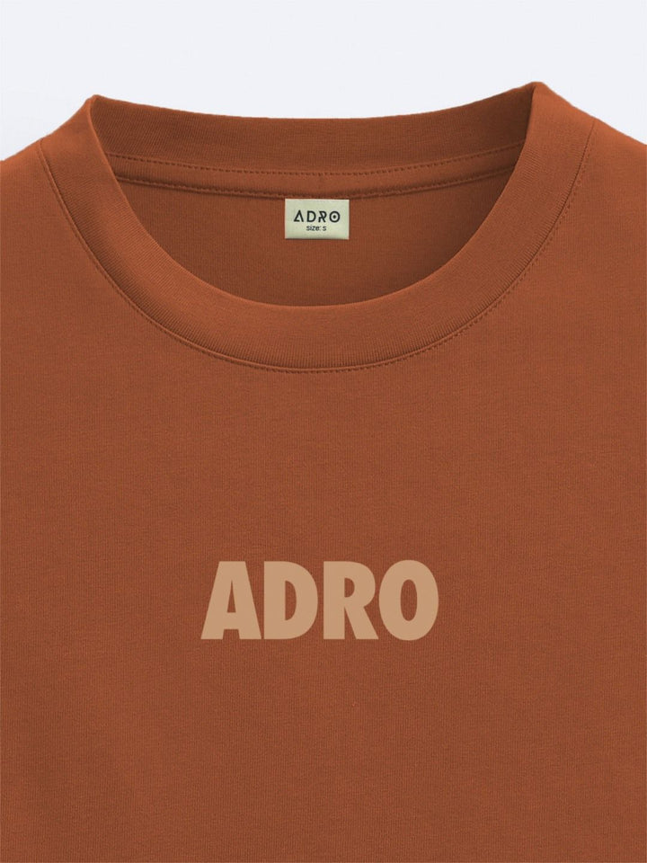 ADRO Men Printed V-Neck Applique T-shirt