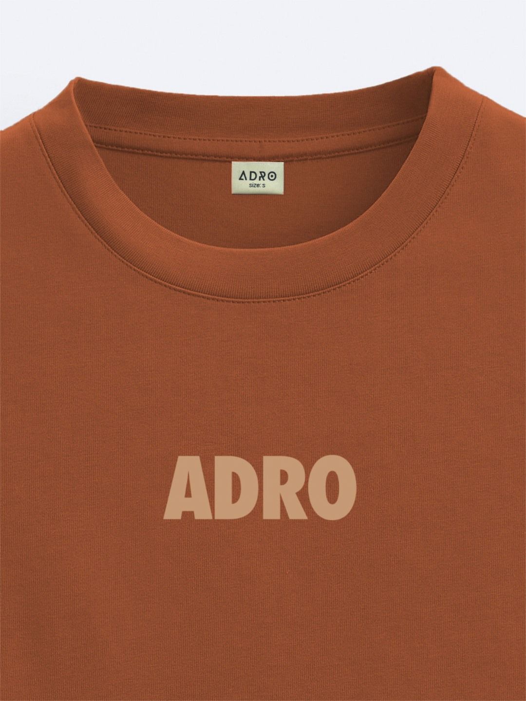 ADRO Men Printed V-Neck Applique T-shirt