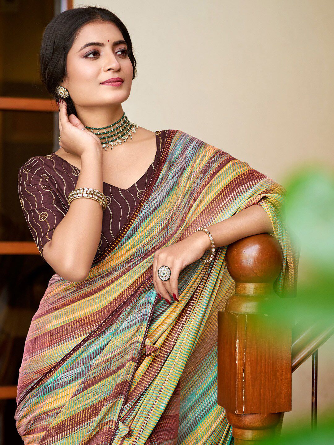 Saree mall Pure Chiffon Ethnic printed daily wear  Sarees