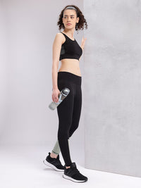 HRX by Hrithik Roshan Women Colourblock Rapid-Dry Running Tights