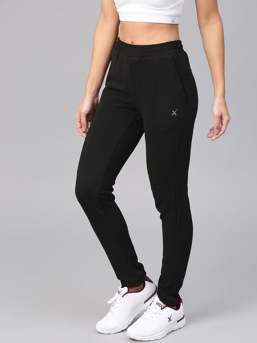 HRX by Hrithik Roshan Women Black Active Essential Track Pants