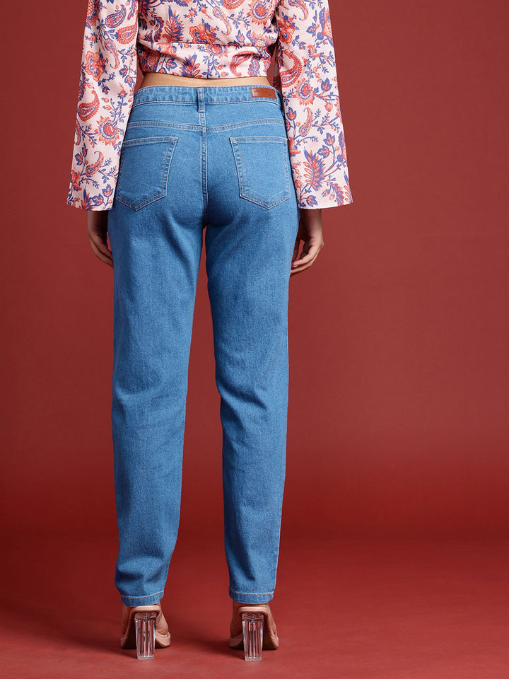 all about you Women Boyfriend Fit High-Rise Stretchable Jeans