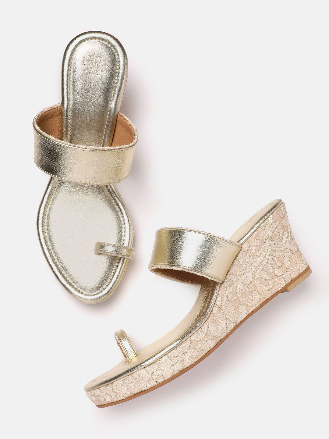 House of Pataudi Ethnic Wedge Heels
