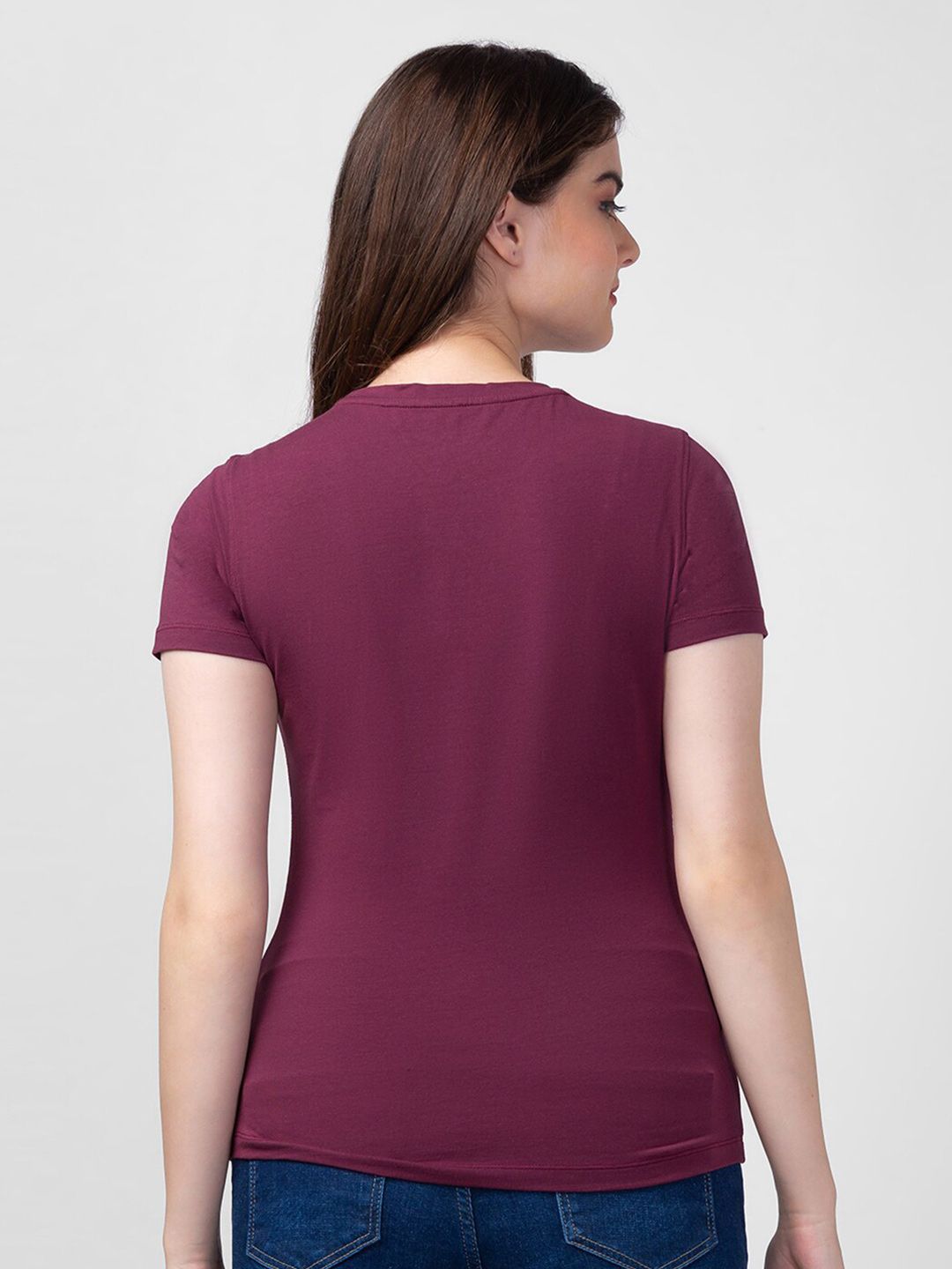 SPYKAR Women Cotton Slim Fit T-shirt