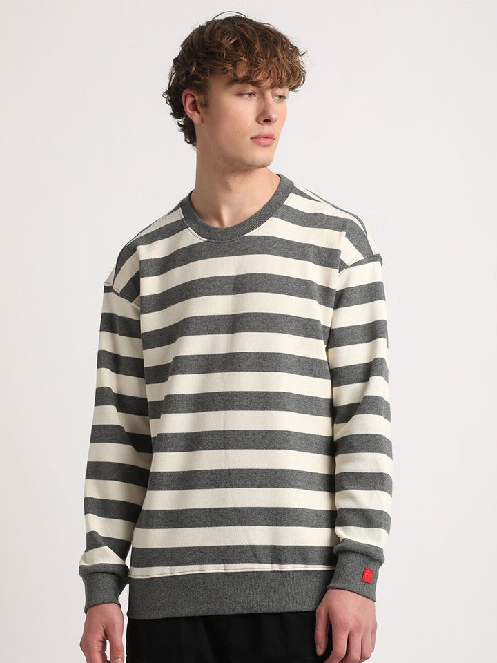 THE BEAR HOUSE Striped Cotton Sweatshirt