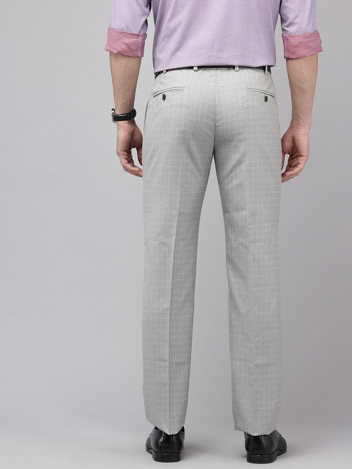 Park Avenue Men Checked Formal Trousers