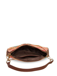 ZOUK Geometric Printed Structured Baguette Bag