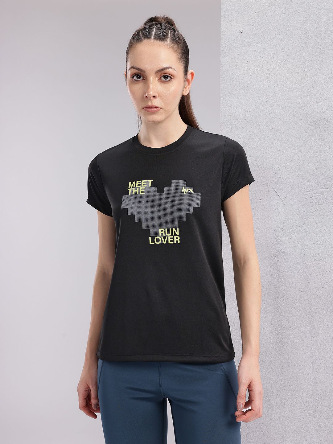 HRX by Hrithik Roshan Couple Collection Printed Rapid-Dry Running T-shirt