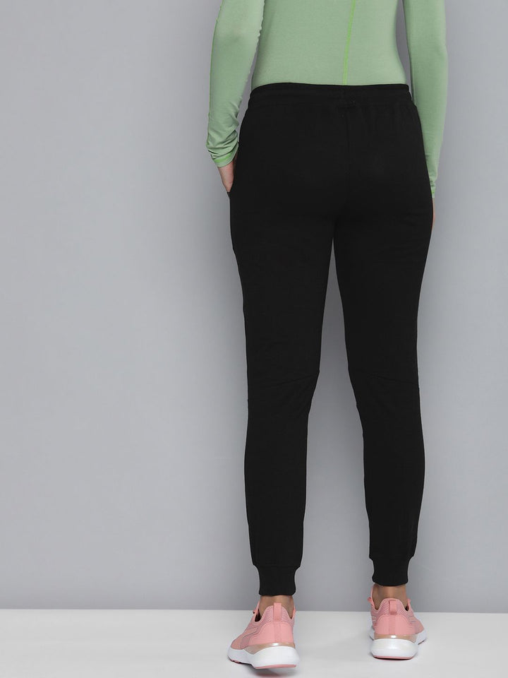 HRX by Hrithik Roshan Women Black Slim Fit SWEDISH POP Pure Cotton Sports Joggers