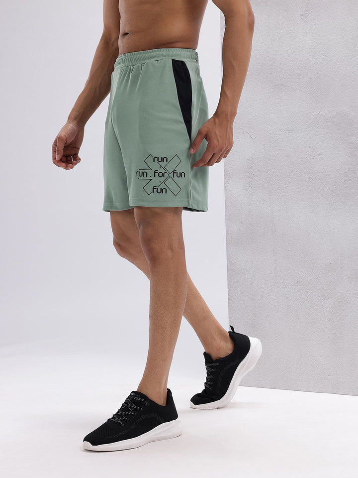 HRX by Hrithik Roshan Men Typography Print Rapid-Dry Running Shorts