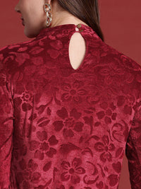 all about you Floral Velvet Sheath Dress