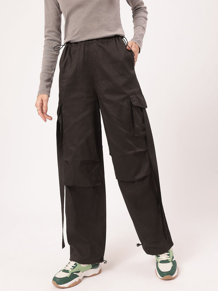 DressBerry Women Grunge Utility Parachute Cargo Trousers