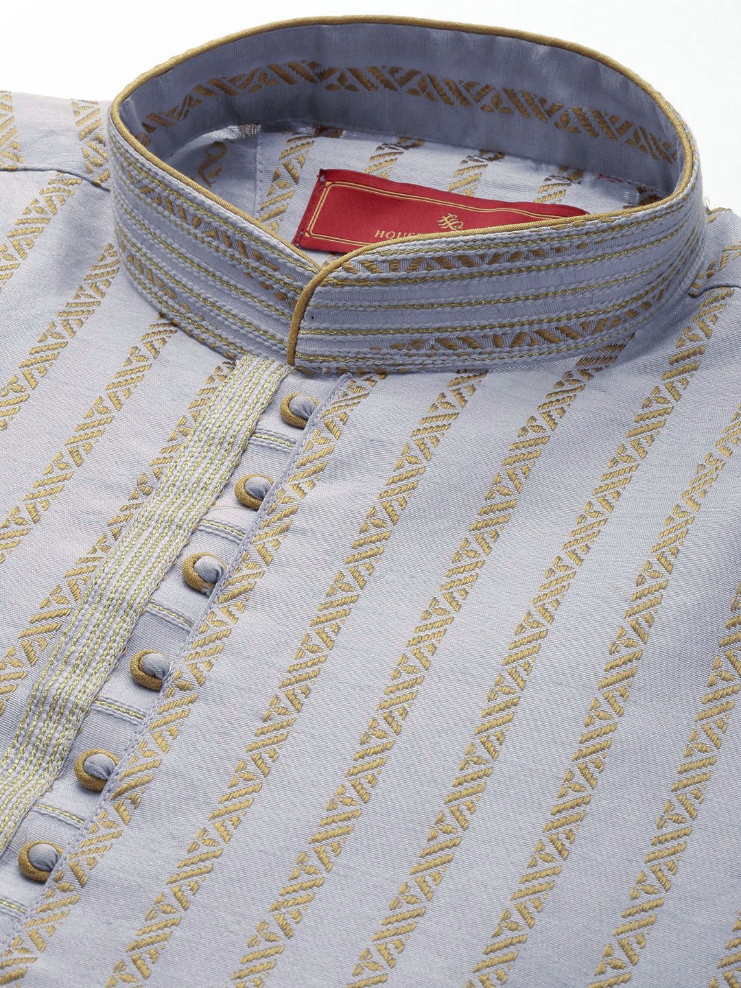 House of Pataudi Woven Design Regular Jashn Kurta With Churidar