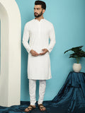 SOJANYA Embroidered Sequinned Pure Cotton Kurta with Pyjama Set