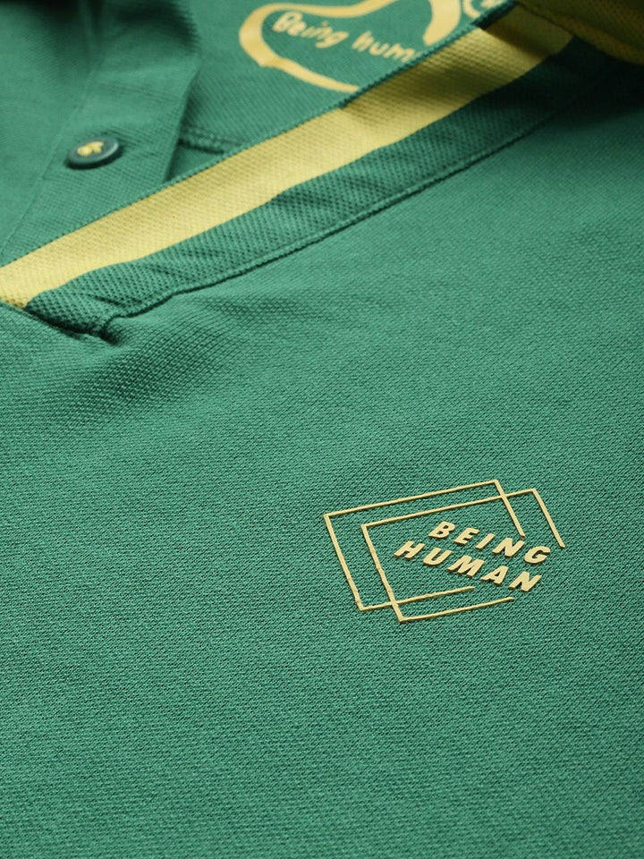 Being Human Polo Collar Pure Cotton T-shirt