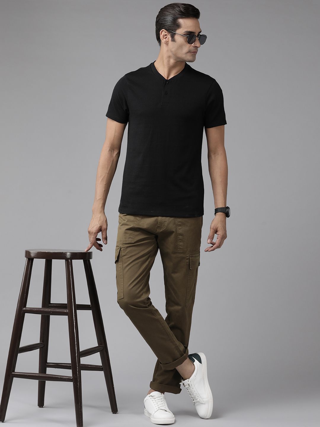 SPYKAR Men Regular Fit Cargo Trousers