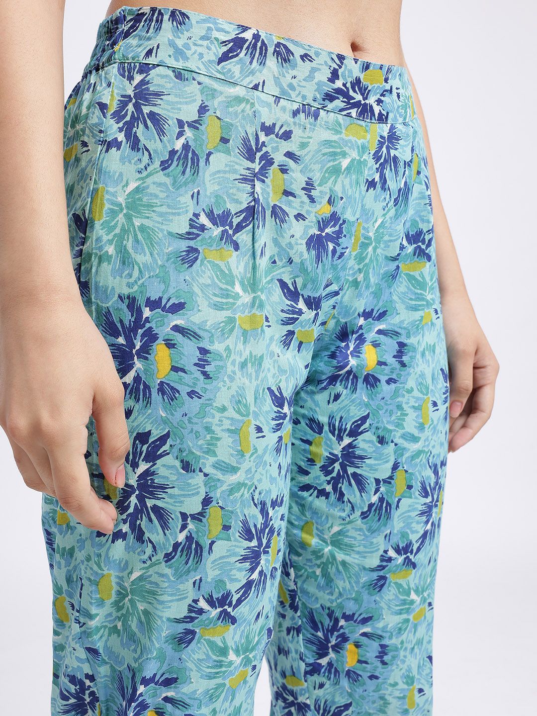 HERE&NOW Abstract Printed Kurta with Trousers & Dupatta