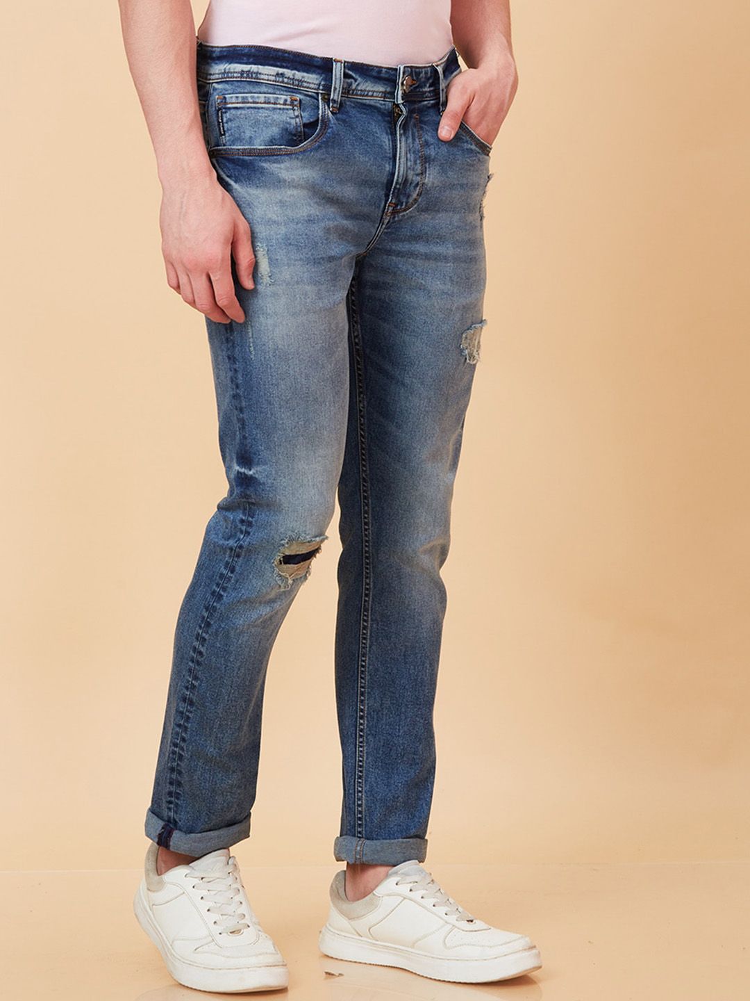Being Human Men Slim Fit Light Fade Jeans