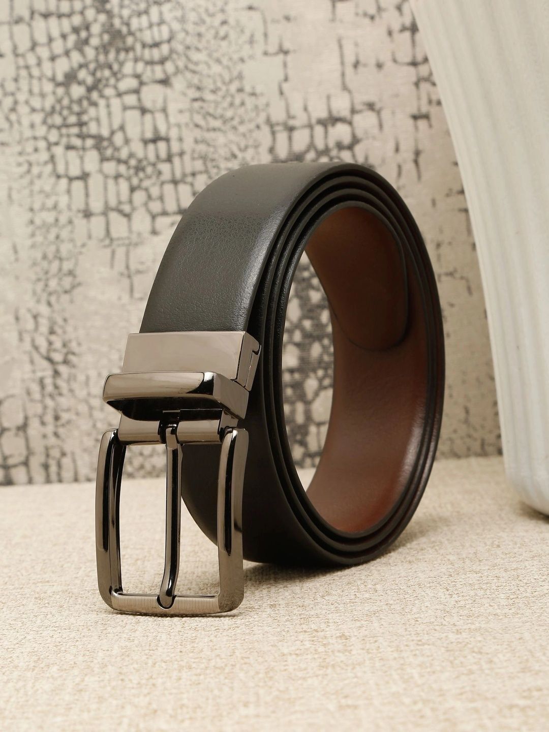 Teakwood Leathers Men Leather Reversible Formal Belt
