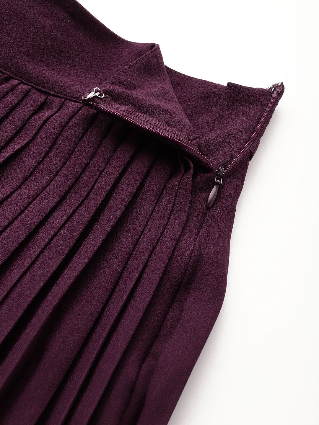 all about you Women Accordion Pleats High Waist Midi Skirt