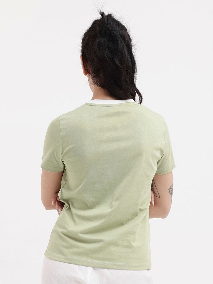 RAREISM Round Neck Typography Printed Cotton T-shirt