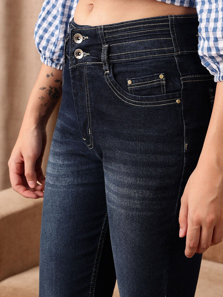 STREET 9 Women Comfort Skinny Fit Clean Look Light Fade Stretchable Jeans